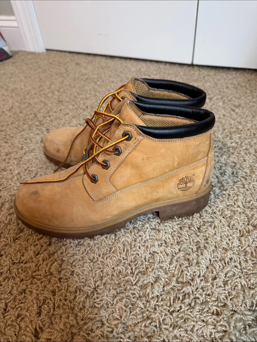Timberland Wheat Leather Men's Lace-Up Work Boots